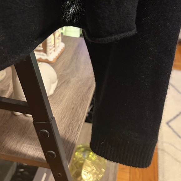 Reformation Black Cashmere Turtle Cropped Sweater - Picture 3 of 6